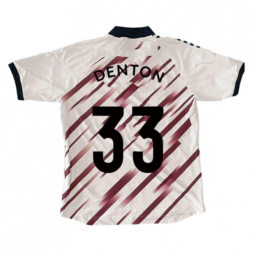 Danxen Hombre Camiseta Tyler Denton #33 Blanco Rojo 2ª Equipación 2025/26 La Camisa