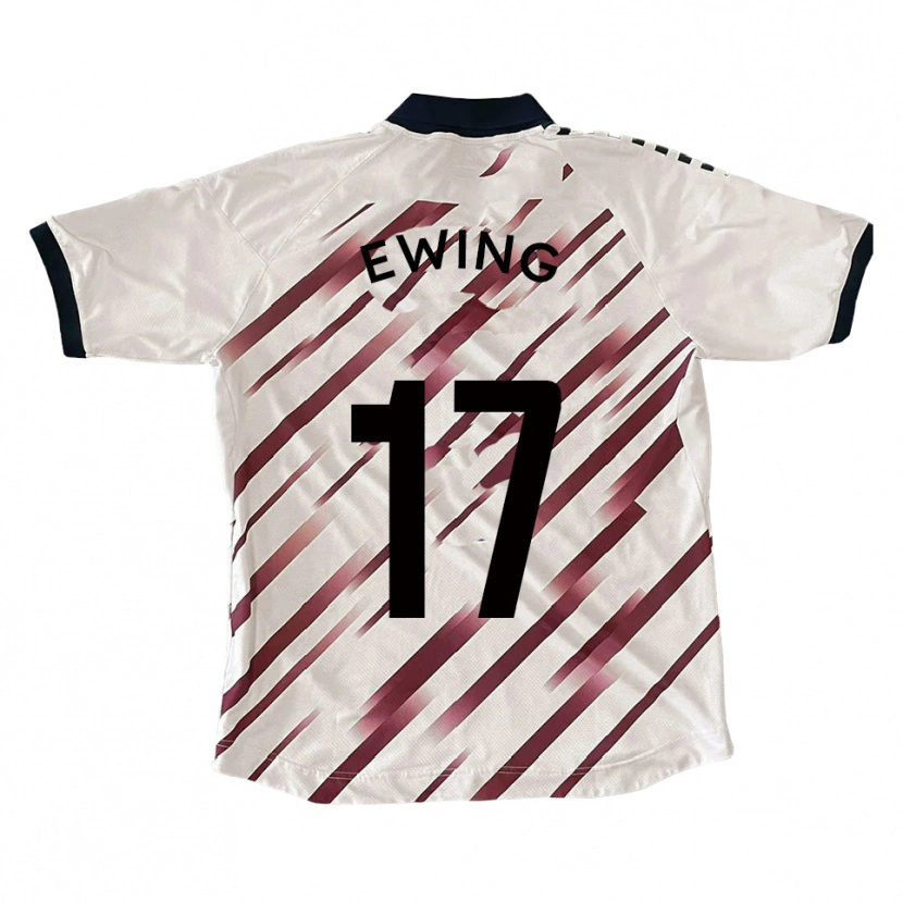 Danxen Hombre Camiseta Oliver Ewing #17 Blanco Rojo 2ª Equipación 2025/26 La Camisa