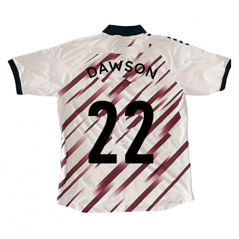 Danxen Hombre Camiseta Joey Dawson #22 Blanco Rojo 2ª Equipación 2025/26 La Camisa