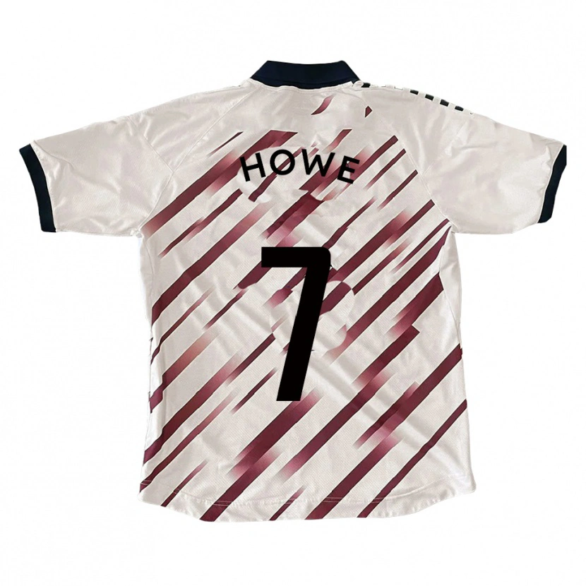 Danxen Hombre Camiseta Declan Howe #7 Blanco Rojo 2ª Equipación 2025/26 La Camisa