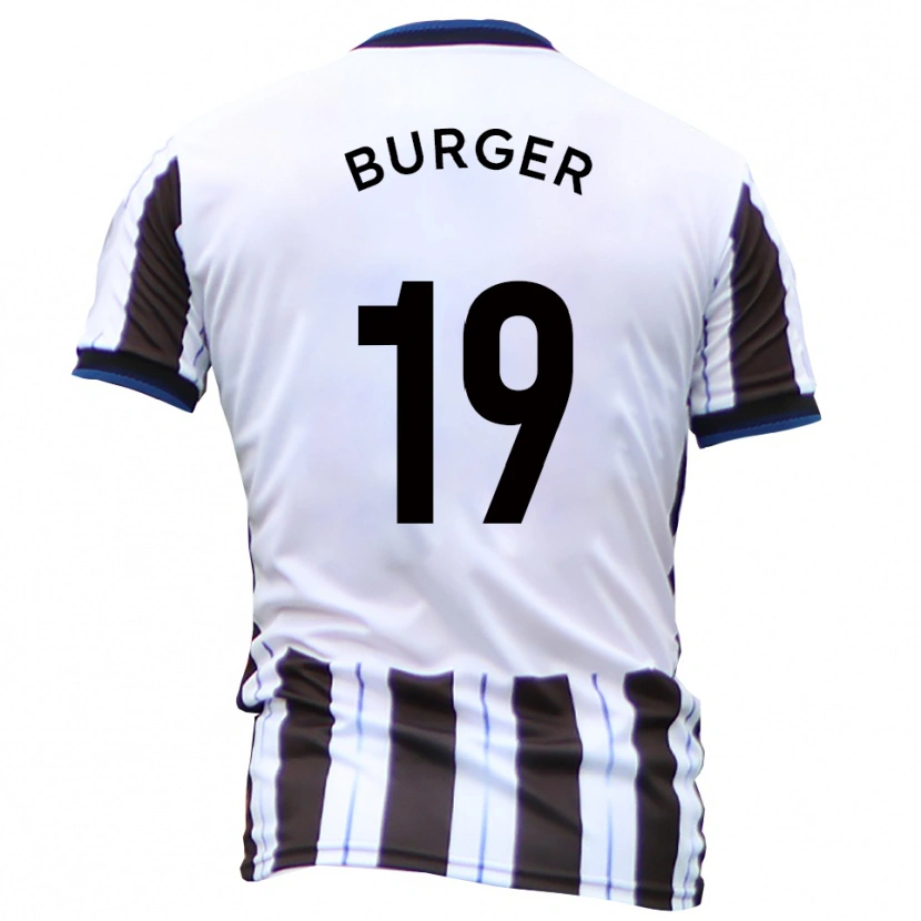 Danxen Hombre Camiseta Jake Burger #19 Blanco Negro 2ª Equipación 2025/26 La Camisa