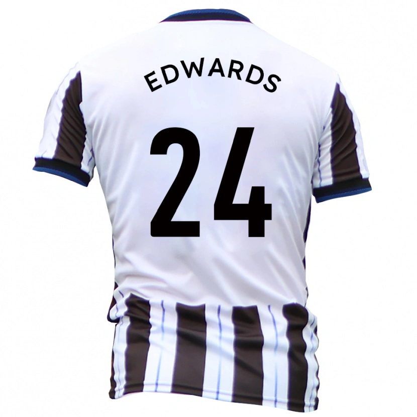 Danxen Hombre Camiseta Corey Edwards #24 Blanco Negro 2ª Equipación 2025/26 La Camisa