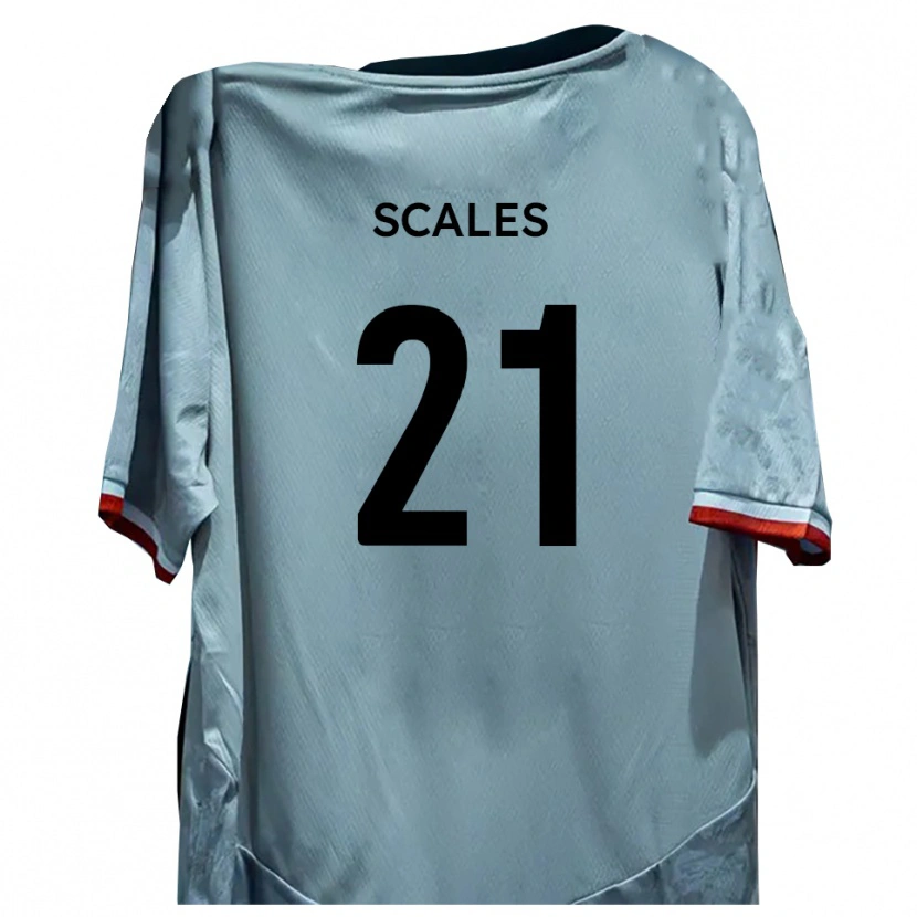 Danxen Hombre Camiseta Alfie Scales #21 Blanco Negro 2ª Equipación 2025/26 La Camisa