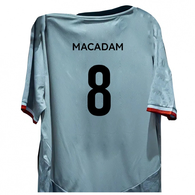Danxen Hombre Camiseta Harvey Macadam #8 Blanco Negro 2ª Equipación 2025/26 La Camisa