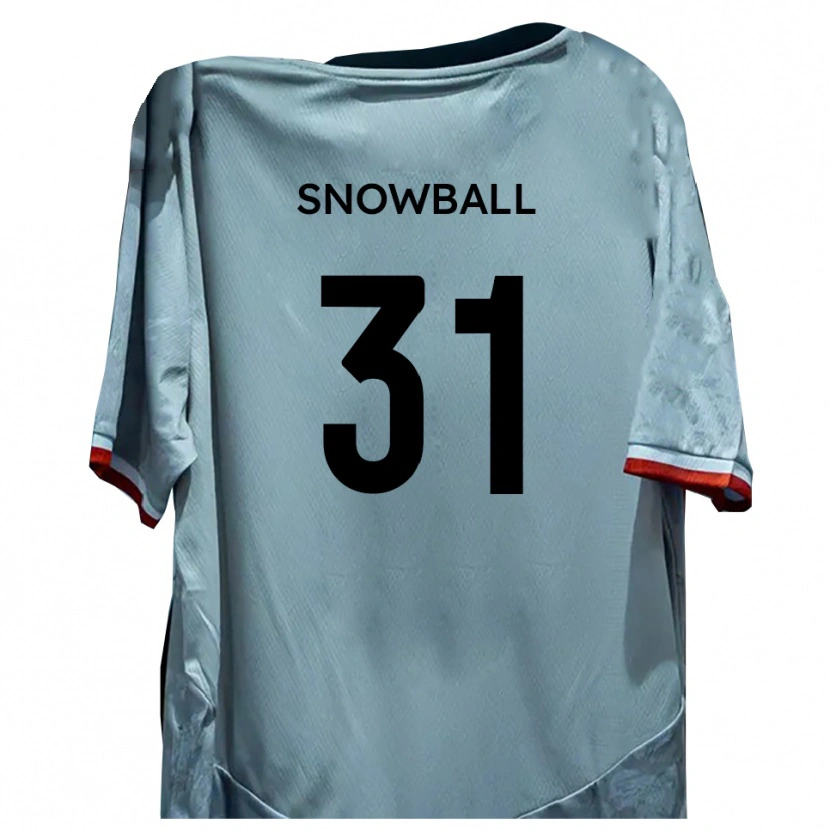 Danxen Hombre Camiseta Nathan Snowball #31 Blanco Negro 2ª Equipación 2025/26 La Camisa