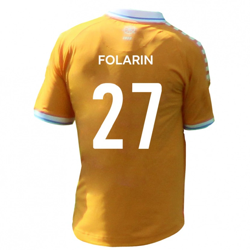 Danxen Hombre Camiseta Sam Folarin #27 Amarillo Azul 2ª Equipación 2025/26 La Camisa