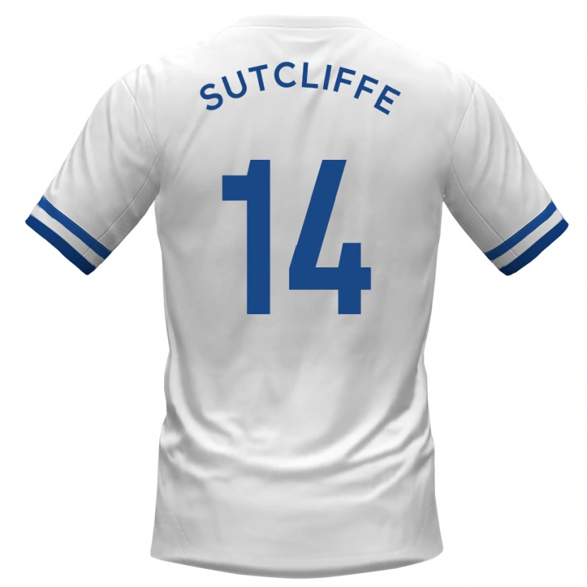 Danxen Hombre Camiseta Harvey Sutcliffe #14 Blanco Azul 2ª Equipación 2025/26 La Camisa
