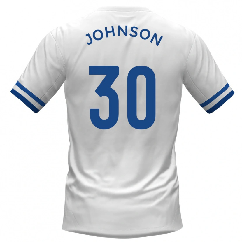 Danxen Hombre Camiseta Cody Johnson #30 Blanco Azul 2ª Equipación 2025/26 La Camisa