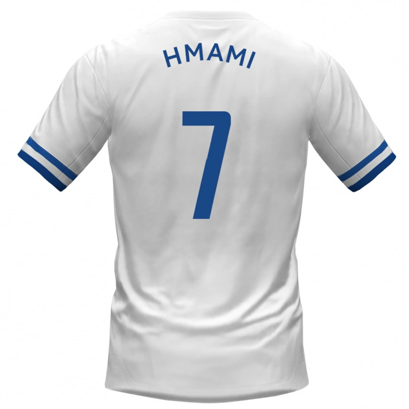 Danxen Hombre Camiseta Josh Hmami #7 Blanco Azul 2ª Equipación 2025/26 La Camisa