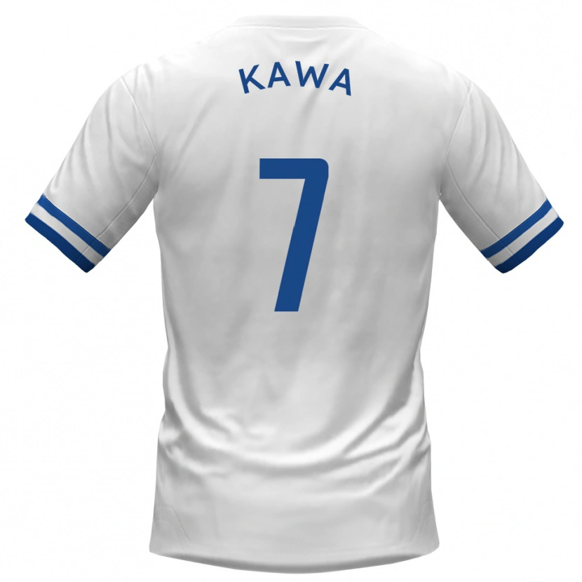 Danxen Hombre Camiseta David Kawa #7 Blanco Azul 2ª Equipación 2025/26 La Camisa