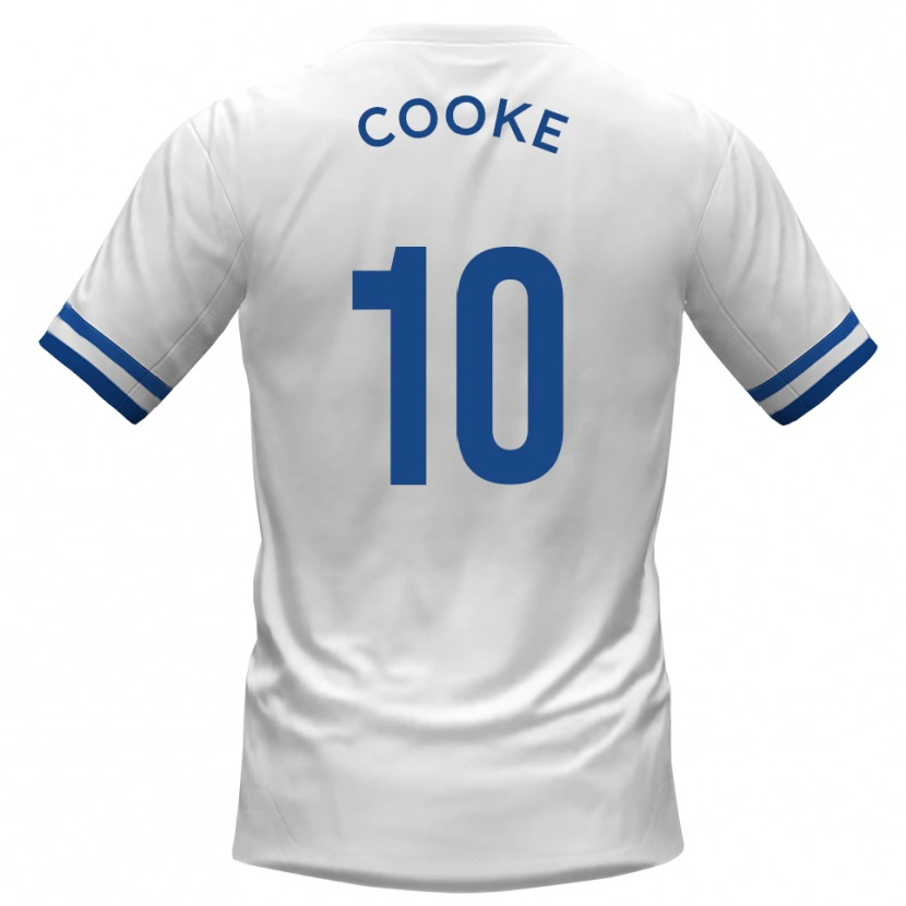 Danxen Hombre Camiseta Jamie Cooke #10 Blanco Azul 2ª Equipación 2025/26 La Camisa
