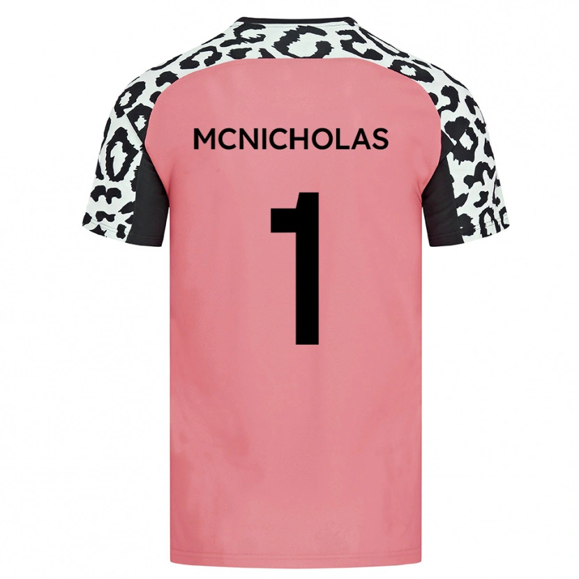 Danxen Hombre Camiseta Luke Mcnicholas #1 Rosa Negro 2ª Equipación 2025/26 La Camisa
