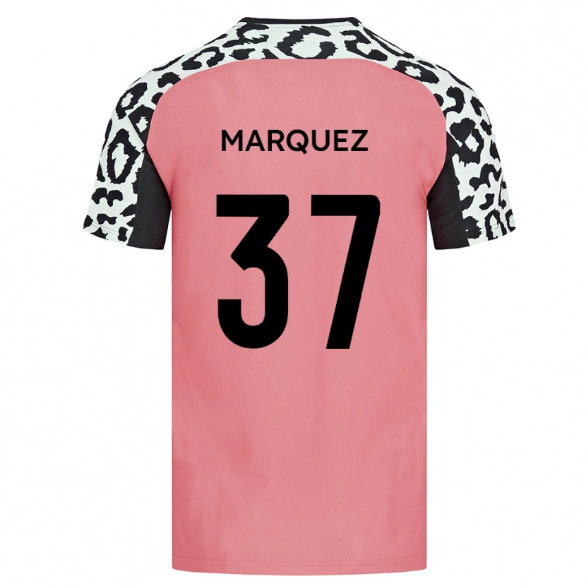 Danxen Hombre Camiseta Jose Marquez #37 Rosa Negro 2ª Equipación 2025/26 La Camisa