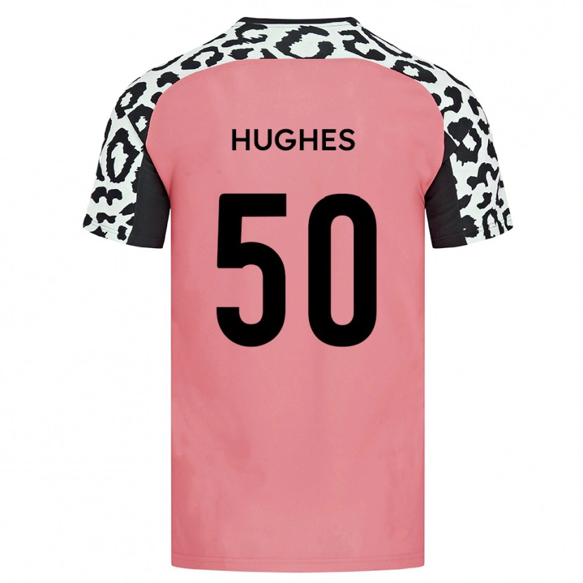 Danxen Hombre Camiseta Isaac Hughes #50 Rosa Negro 2ª Equipación 2025/26 La Camisa