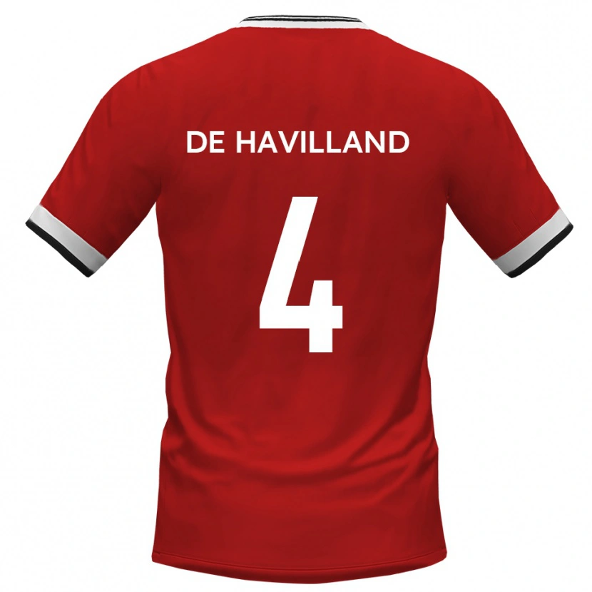 Danxen Hombre Camiseta Will De Havilland #4 Blanco Negro 2ª Equipación 2025/26 La Camisa