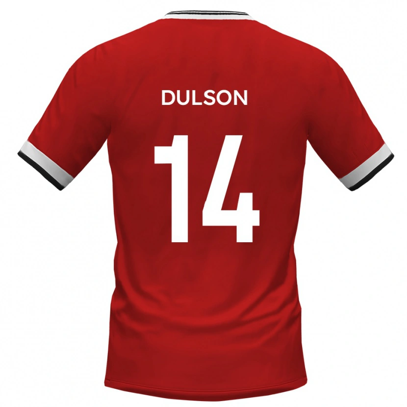 Danxen Hombre Camiseta Liam Dulson #14 Blanco Negro 2ª Equipación 2025/26 La Camisa