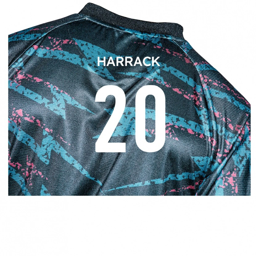 Danxen Hombre Camiseta Kayden Harrack #20 Negro Azul Marino 2ª Equipación 2025/26 La Camisa