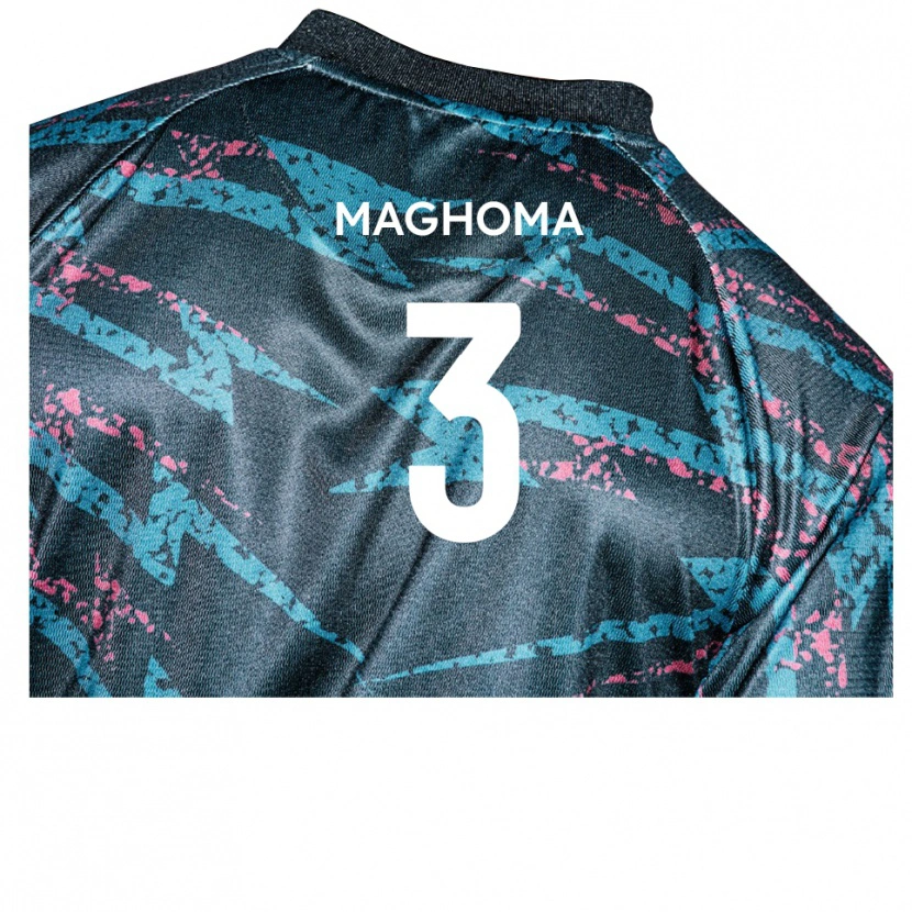 Danxen Hombre Camiseta Christian Maghoma #3 Negro Azul Marino 2ª Equipación 2025/26 La Camisa