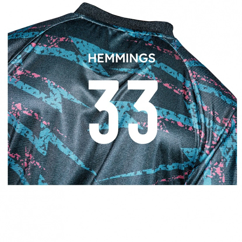 Danxen Hombre Camiseta Ashley Hemmings #33 Negro Azul Marino 2ª Equipación 2025/26 La Camisa