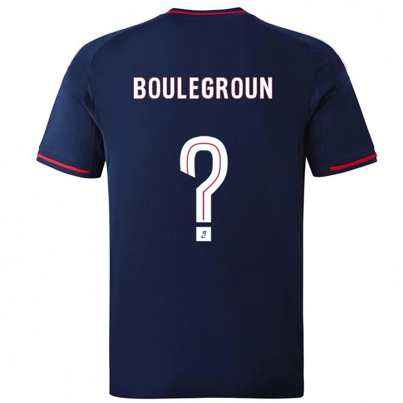 Danxen Hombre Camiseta Hocine Boulegroun #0 Azul Marino Rojo 2ª Equipación 2025/26 La Camisa