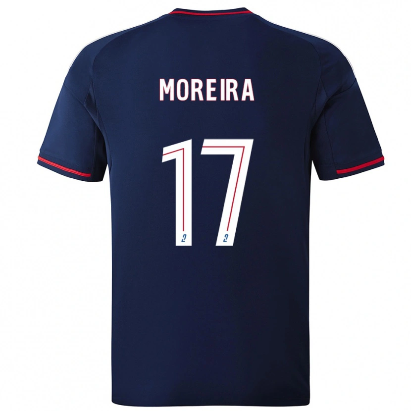 Danxen Hombre Camiseta Afonso Moreira #17 Azul Marino Rojo 2ª Equipación 2025/26 La Camisa