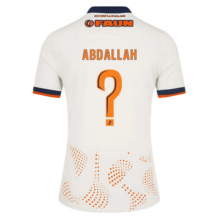 Danxen Hombre Camiseta Ikrame Abdallah #0 Blanco Naranja 2ª Equipación 2025/26 La Camisa