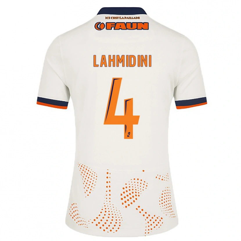 Danxen Hombre Camiseta Marouan Lahmidini #4 Blanco Naranja 2ª Equipación 2025/26 La Camisa