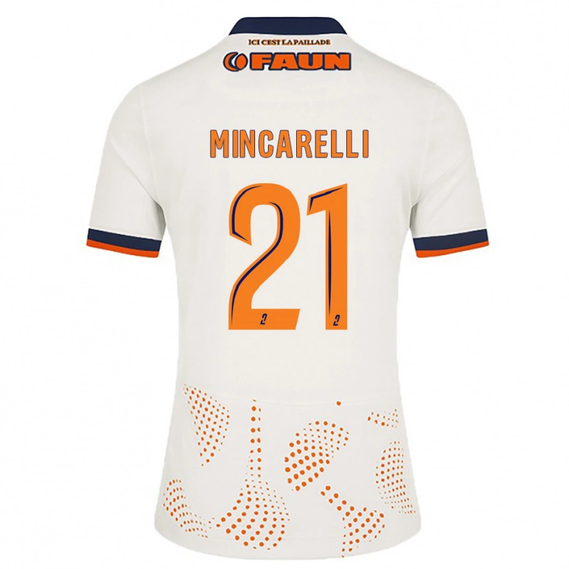 Danxen Hombre Camiseta Lucas Mincarelli #21 Blanco Naranja 2ª Equipación 2025/26 La Camisa