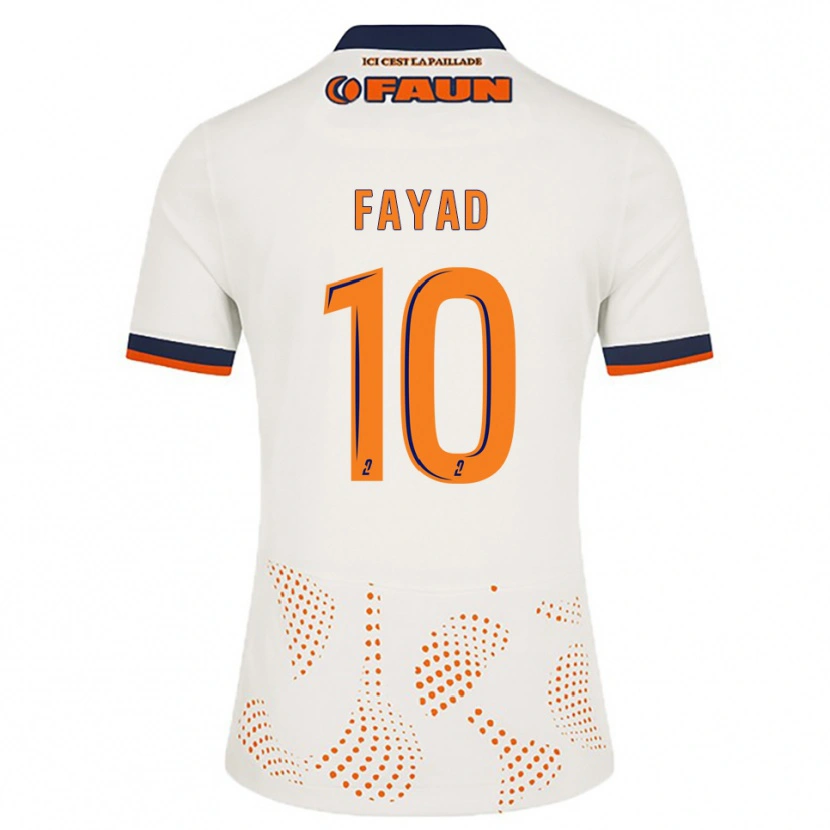 Danxen Hombre Camiseta Khalil Fayad #10 Blanco Naranja 2ª Equipación 2025/26 La Camisa