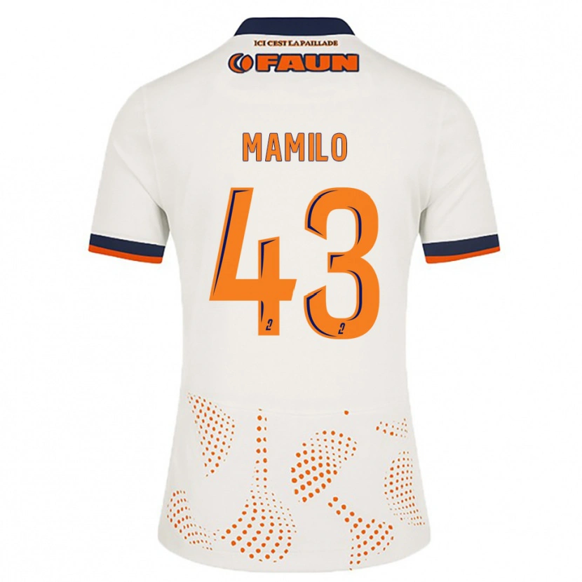 Danxen Hombre Camiseta Craig Mamilo #43 Blanco Naranja 2ª Equipación 2025/26 La Camisa