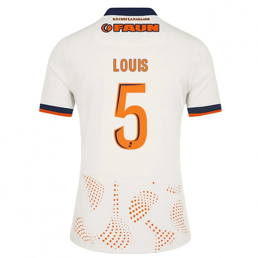 Danxen Hombre Camiseta Kethna Louis #5 Blanco Naranja 2ª Equipación 2025/26 La Camisa