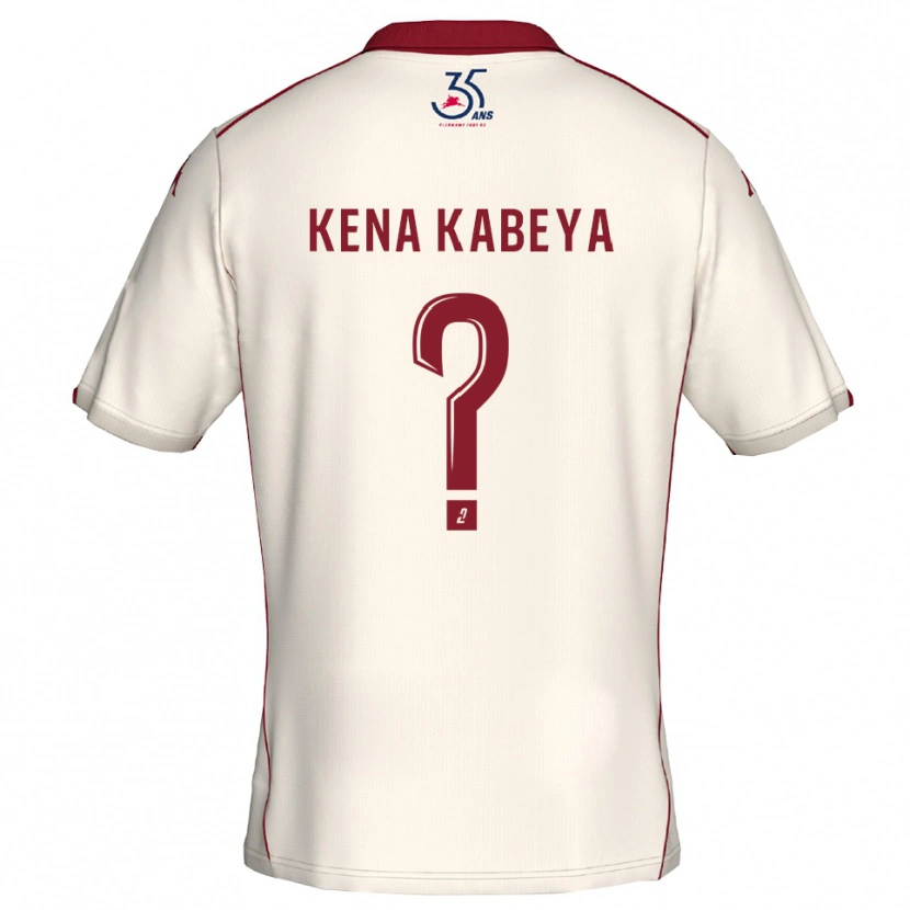 Danxen Hombre Camiseta Ethan Kena Kabeya #0 Blanco Borgoña 2ª Equipación 2025/26 La Camisa
