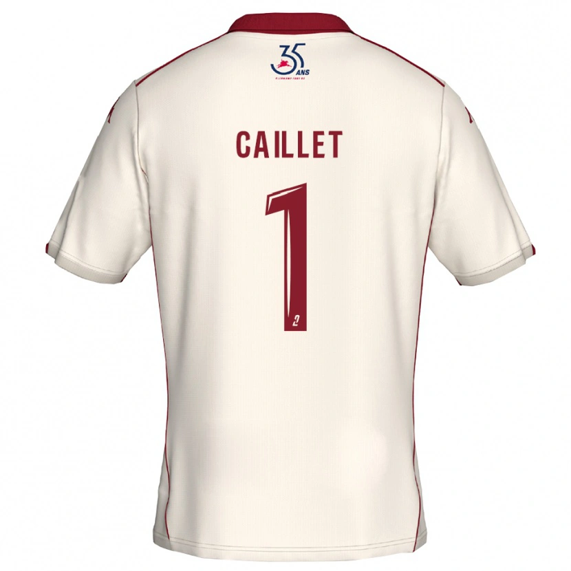 Danxen Hombre Camiseta Flavie Caillet #1 Blanco Borgoña 2ª Equipación 2025/26 La Camisa