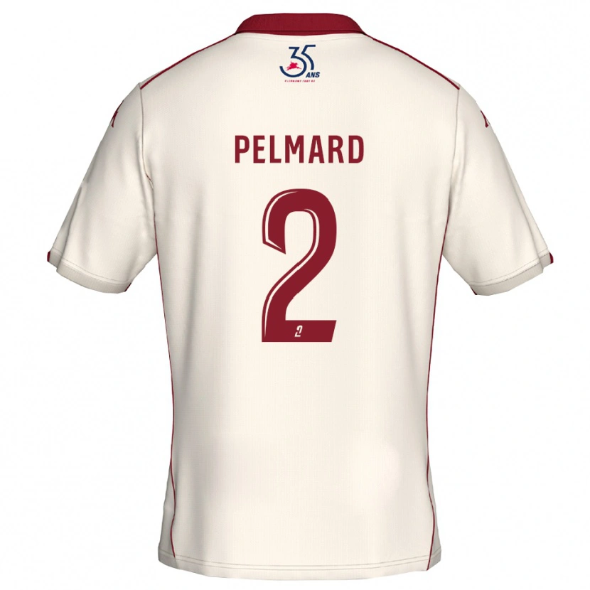 Danxen Hombre Camiseta Andy Pelmard #2 Blanco Borgoña 2ª Equipación 2025/26 La Camisa