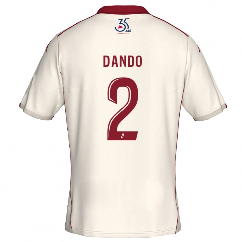 Danxen Hombre Camiseta Mathis Dando #2 Blanco Borgoña 2ª Equipación 2025/26 La Camisa