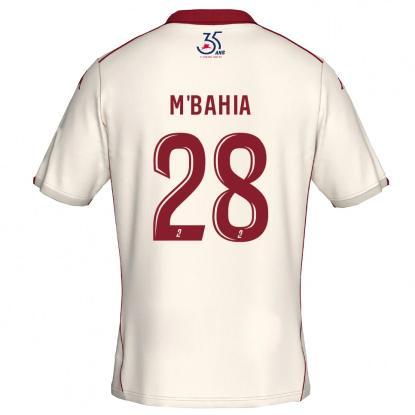 Danxen Hombre Camiseta Ivan M'bahia #28 Blanco Borgoña 2ª Equipación 2025/26 La Camisa