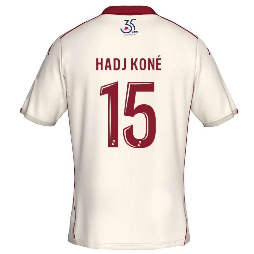 Danxen Hombre Camiseta El Hadj Koné #15 Blanco Borgoña 2ª Equipación 2025/26 La Camisa