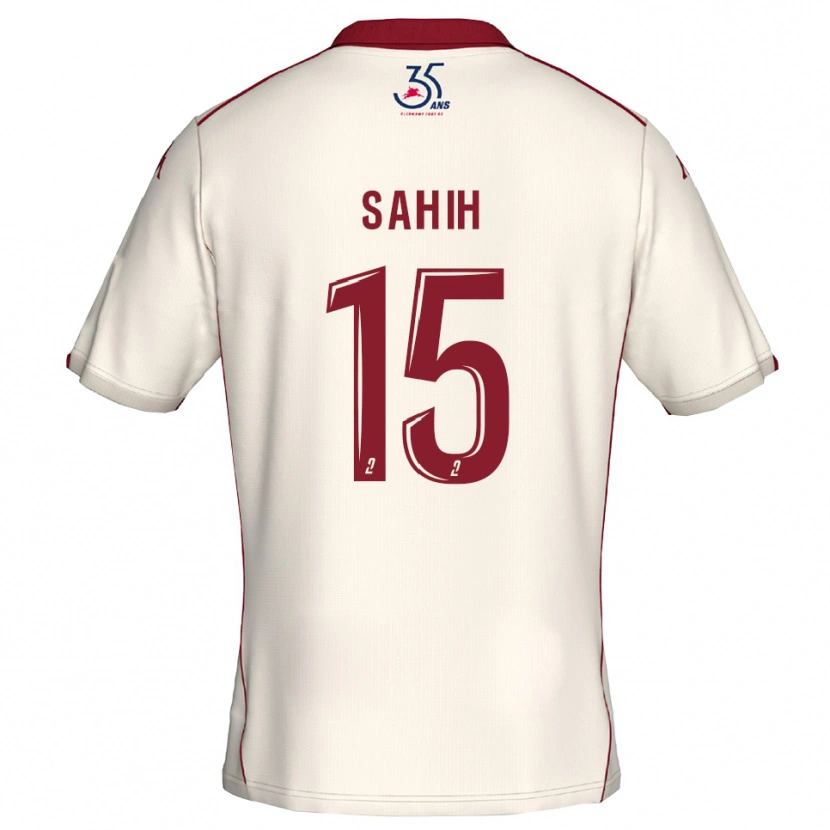 Danxen Hombre Camiseta Yanis Sahih #15 Blanco Borgoña 2ª Equipación 2025/26 La Camisa