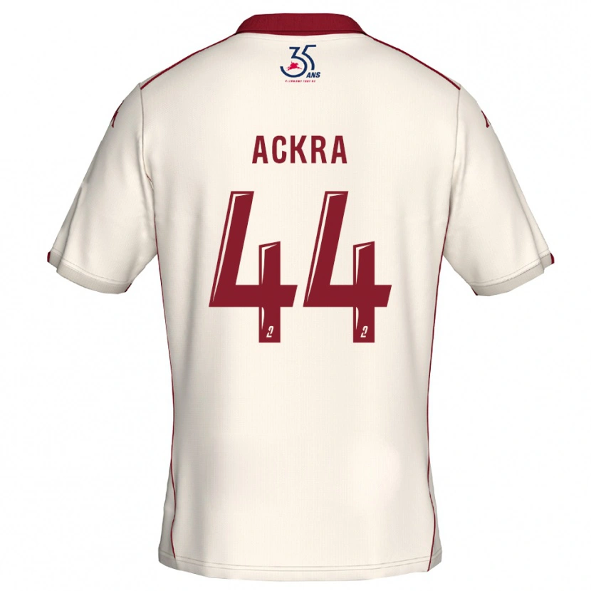 Danxen Hombre Camiseta Allan Ackra #44 Blanco Borgoña 2ª Equipación 2025/26 La Camisa