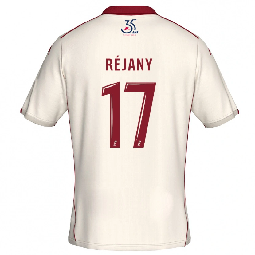Danxen Hombre Camiseta Louise Réjany #17 Blanco Borgoña 2ª Equipación 2025/26 La Camisa