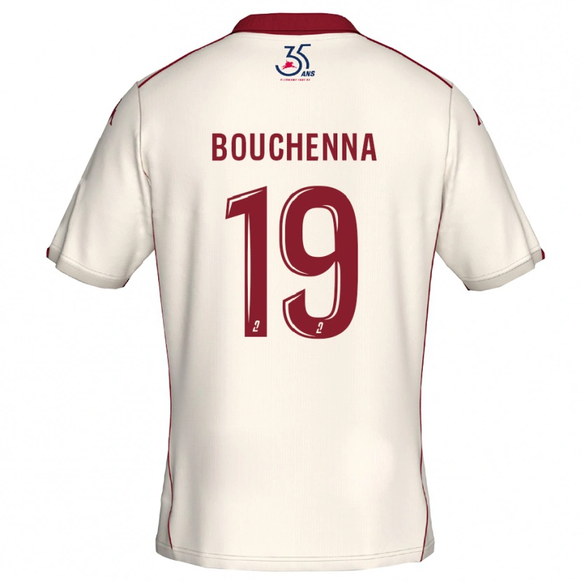 Danxen Hombre Camiseta Mohamed-Amine Bouchenna #19 Blanco Borgoña 2ª Equipación 2025/26 La Camisa