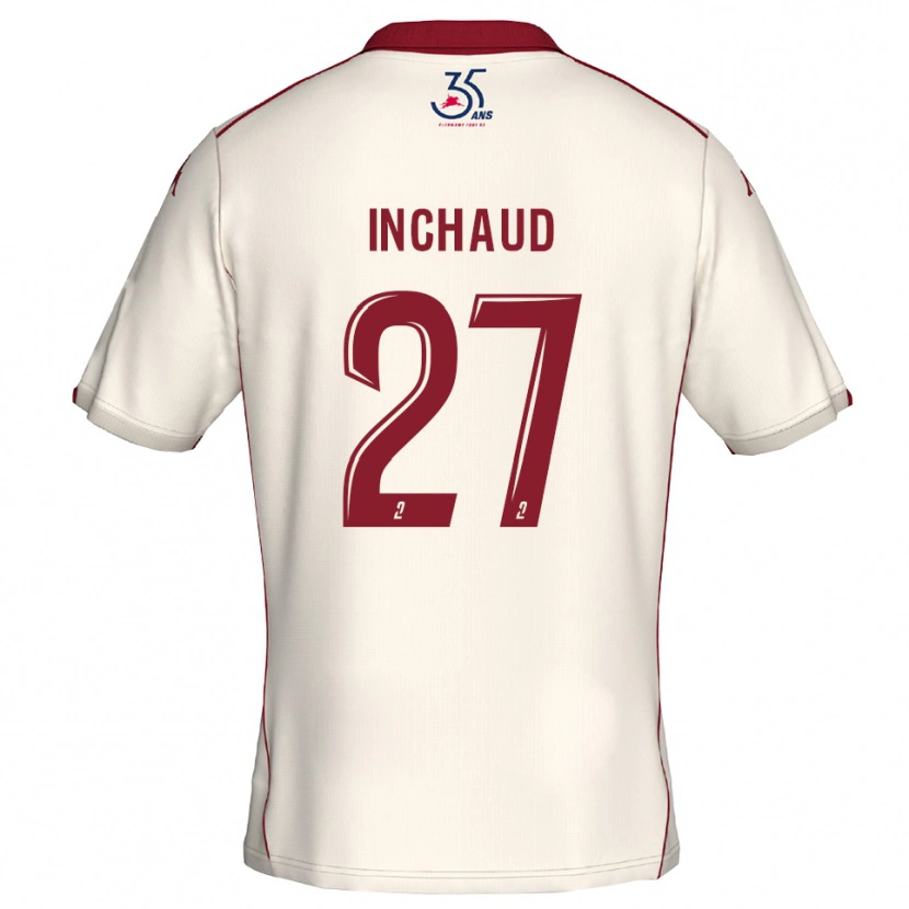 Danxen Hombre Camiseta Marks Inchaud #27 Blanco Borgoña 2ª Equipación 2025/26 La Camisa