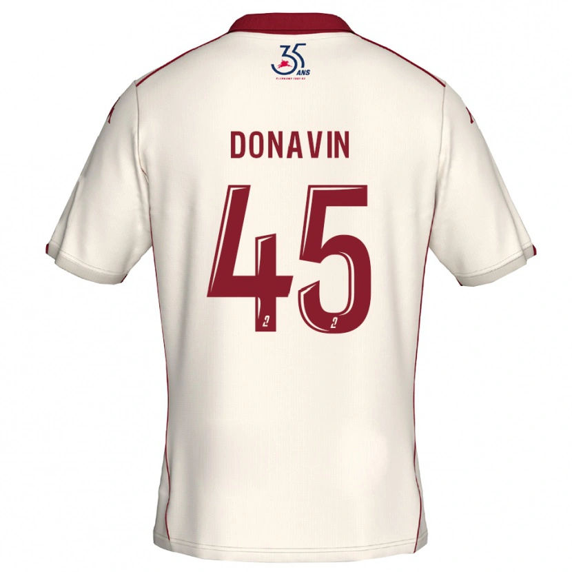 Danxen Hombre Camiseta Matys Donavin #45 Blanco Borgoña 2ª Equipación 2025/26 La Camisa
