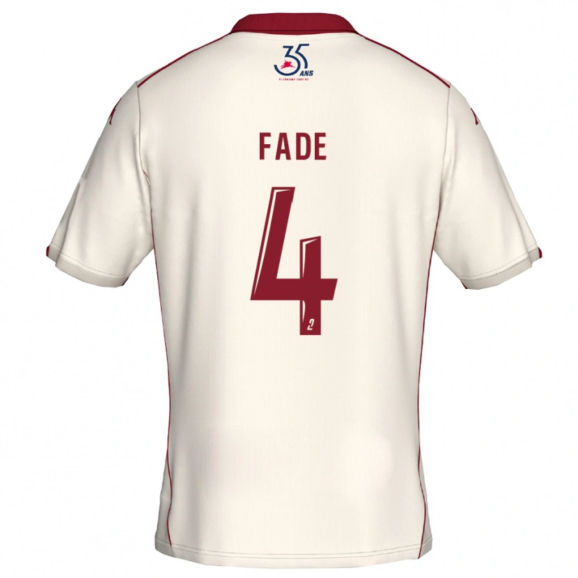 Danxen Hombre Camiseta Aboubacar Fade #4 Blanco Borgoña 2ª Equipación 2025/26 La Camisa