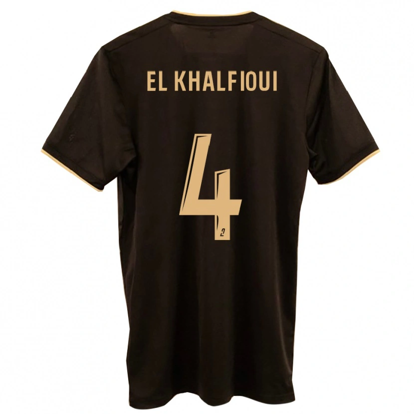 Danxen Hombre Camiseta Mehdi El Khalfioui #4 Azul Rojo 2ª Equipación 2025/26 La Camisa