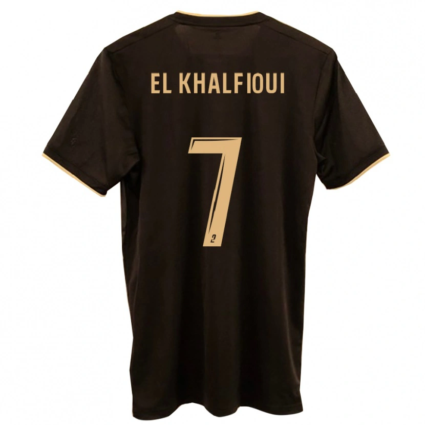 Danxen Hombre Camiseta Zakari El Khalfioui #7 Azul Rojo 2ª Equipación 2025/26 La Camisa