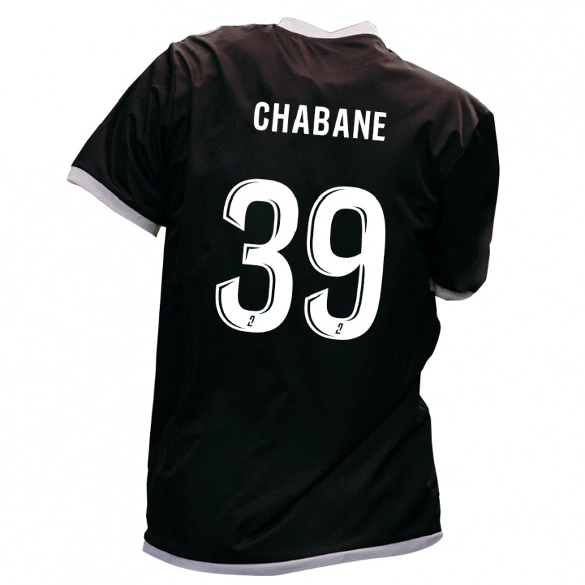 Danxen Hombre Camiseta Amine Chabane #39 Negro Oro 2ª Equipación 2025/26 La Camisa