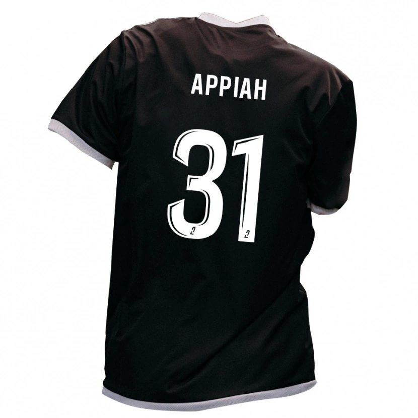 Danxen Hombre Camiseta Arvin Appiah #31 Negro Oro 2ª Equipación 2025/26 La Camisa