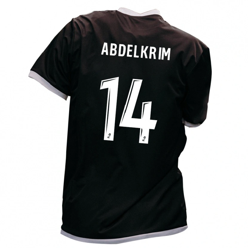 Danxen Hombre Camiseta Iliès Abdelkrim #14 Negro Oro 2ª Equipación 2025/26 La Camisa