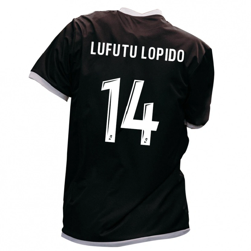 Danxen Hombre Camiseta Brooklyn Lufutu Lopido #14 Negro Oro 2ª Equipación 2025/26 La Camisa